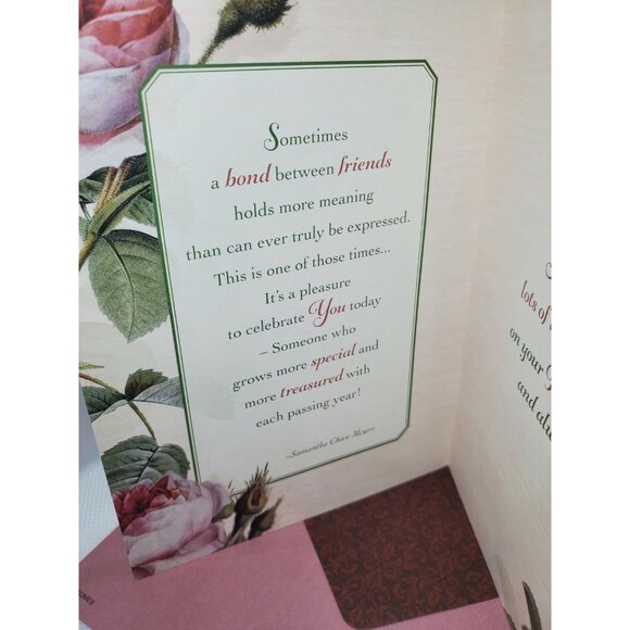 Thoughts And Inspirations Burgundy On Your Birthday Greeting Card With Envelope - Picture 8 of 9